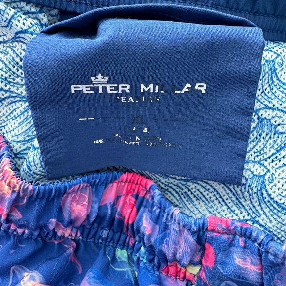Peter Millar Boy's Moon Jellies Drawstring Swim Trunks, Size XL - Picture 4 of 4